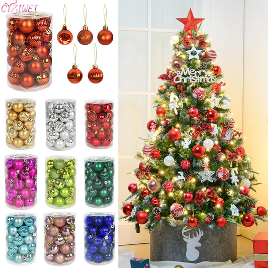 24/34-Piece Christmas Ball Ornament Set for Tree Decoration - Festive Home Decor for Christmas 2024 and New Year Gift